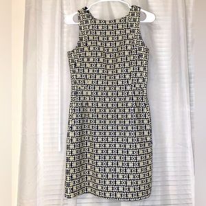 Navy Blue and White Banana Republic Dress. Size 0.
